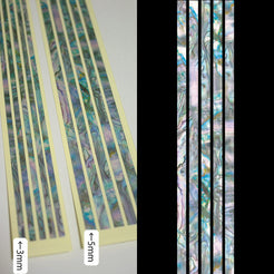 Stick Decals (Abalone-Mix) for Guitars & Bass - Inlay Stickers Jockomo