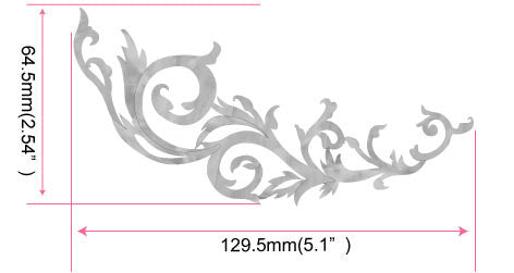 Gothic Line DS (White Pearl)- Inlay Sticker Decal for Guitars & Bass