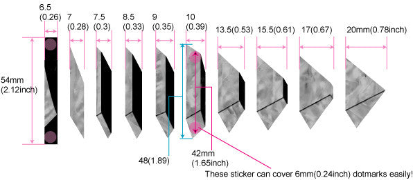 Steve Vai Pyramid - Fret Markers for Guitars & Bass - Inlay Stickers Jockomo
