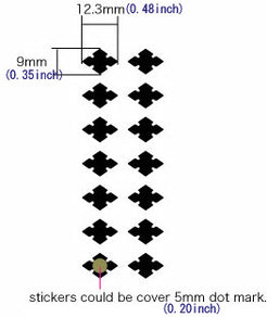 Slotted Diamonds - Fret Markers for Ukuleles - Inlay Stickers Jockomo