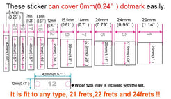 Dripping Blood Blocks - Fret Markers for Guitars - Inlay Stickers Jockomo