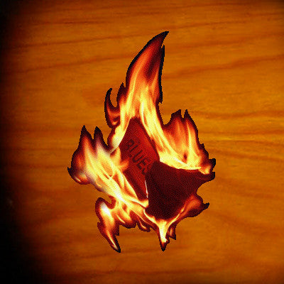 Fire Inlays Blues In The Fire Flame Decal for Guitar & Bass