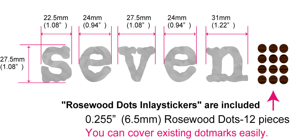 Mick Thomson "Seven" - Fret Markers for Guitars & Bass - Inlay Stickers Jockomo