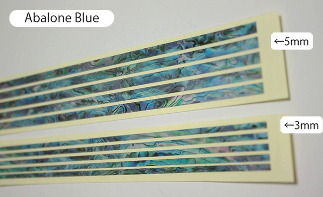 Stick Decals (Abalone-Blue) for Guitars & Bass - Inlay Stickers Jockomo