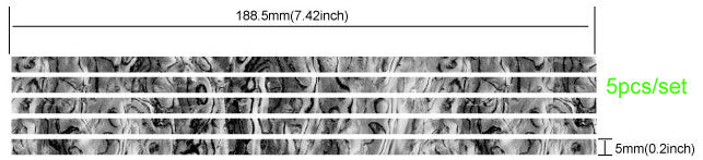 Stick Decals (Abalone-Blue) for Guitars & Bass - Inlay Stickers Jockomo