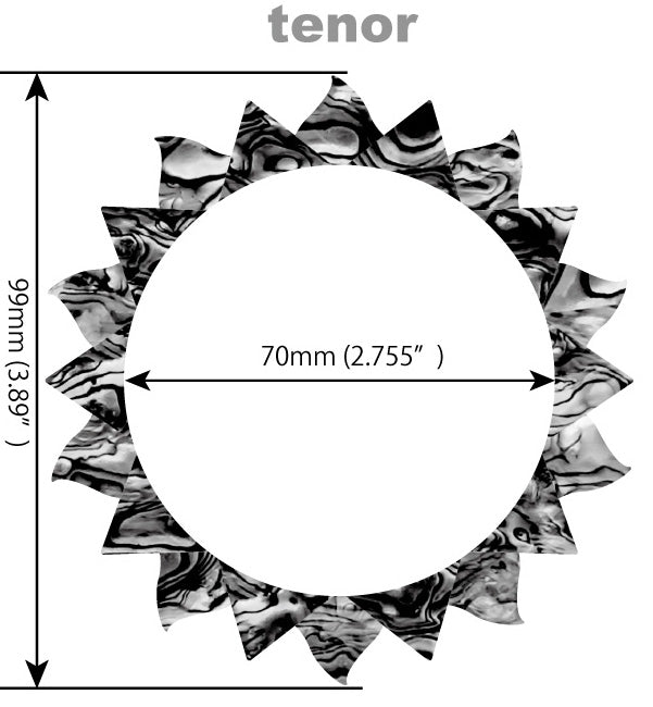 Sun (White Pearl) - Purfling for Ukuleles - Inlay Stickers Jockomo