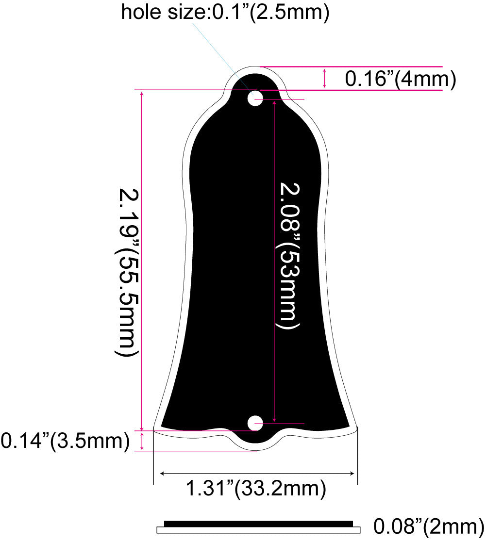 Bell/Vintage(Les Paul) 2-Hole Custom Engraved Truss Rod Cover - Inlay Stickers Jockomo