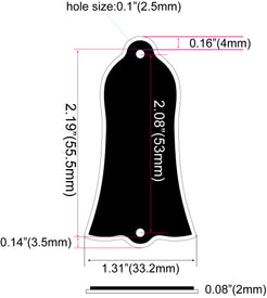 Bell/Vintage(Les Paul) 2-Hole Custom Engraved Truss Rod Cover - Inlay Stickers Jockomo