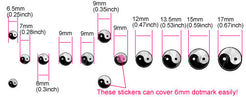 Yin & Yang - Fret Markers for Guitars & Bass - Inlay Stickers Jockomo